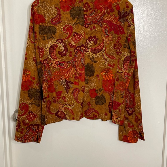 Gorgeous camel brown and red paisley blazer - Picture 11 of 13